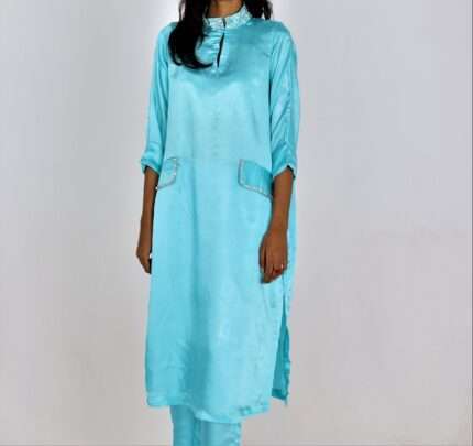 Delphinium Pastel Blue Set with Collar Embellishments – 2 Piece