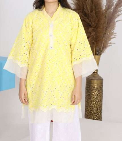 Yellow Chicken Kari Shirt with Trouser – 2 Piece